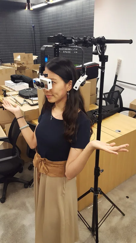 POV Static — Wearable stereoscopic camera setup being demonstrated.