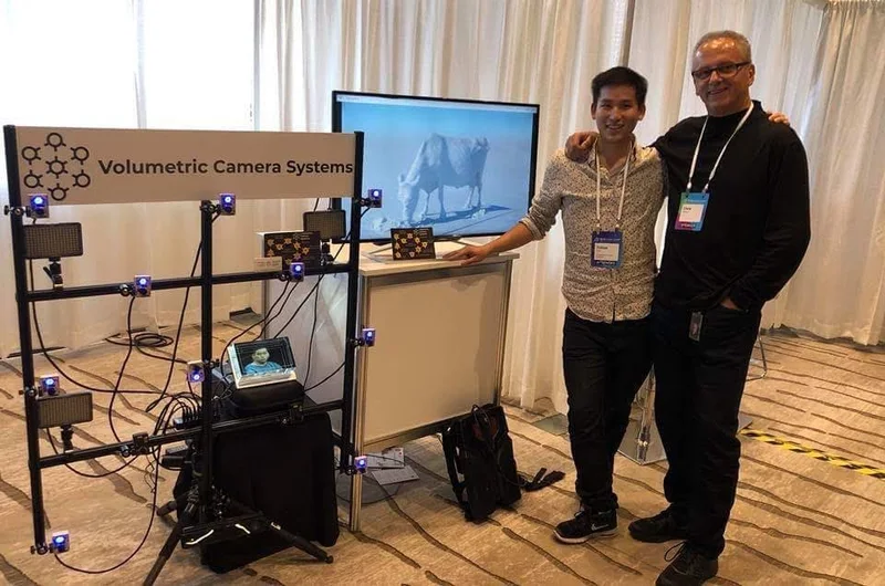 Participants at the VCS demonstration area, VR/AR Global Summit 2018.