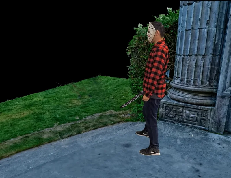 Alternate performer composited into the same realtime environment.