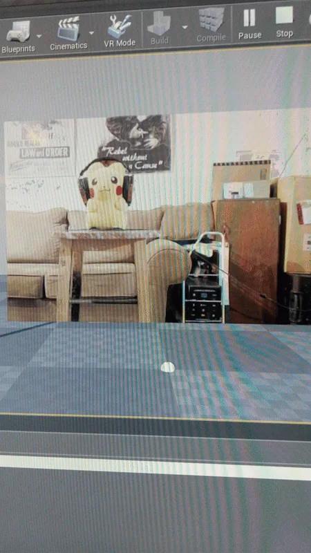 Frame from developer reconstruction interface with captured performer.